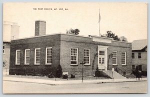 Mt Joy PA~Mail Dropbox~Flag Flies Over US Post Office~Art Deco Windows 1930s B&W