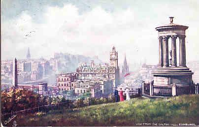 UK Scotland - View from the Galton Hill - Tuck Oilette 1907