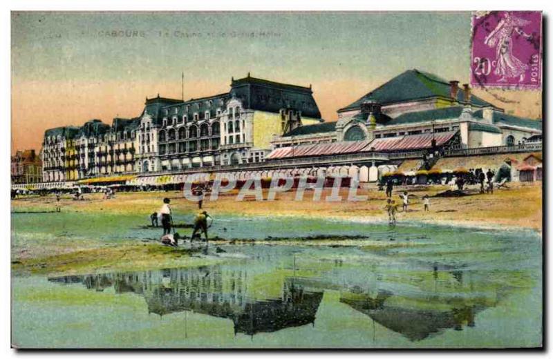 Old Postcard Cabourg casino and grand hotel