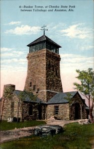 Anniston Alabama Cheaha State Park Bunker Tower c1930-50s Vintage Postcard