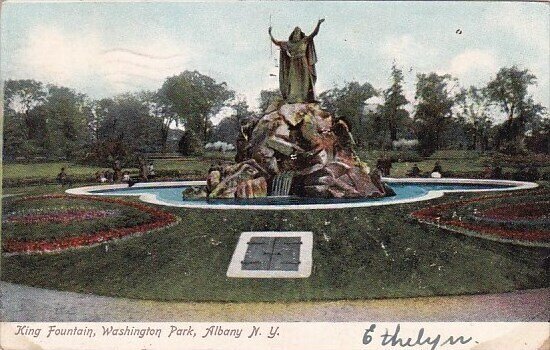 King Fountain Washington Park Albany New York 1907