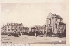 France Postcard - Soissons (Aisne) - Place Centrale Et Eglise St-Pierre - 5296A