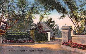 Entrance to Home in Paget, Bermuda, Early Postcard, unused