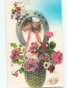 tinted rppc c1910 BEAUTIFUL FLOWERS AC9365