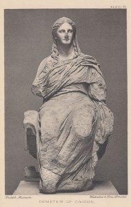 Demeter Of Knidos Old Greek Statue God Vintage Postcard