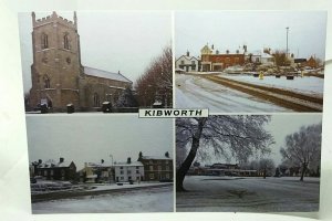 Kibworth Leicestershire on a Winters Day Vintage Postcard