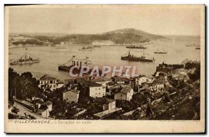 Old Postcard Villefranche Sur Mer L & # 39escadre stranded Boats