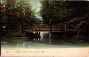 Footbridge in Palmer Park, Detroit MI Undivided Back Vintage Postcard P80