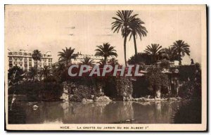 Postcard Old Nice Cave of the Garden of King Albert I