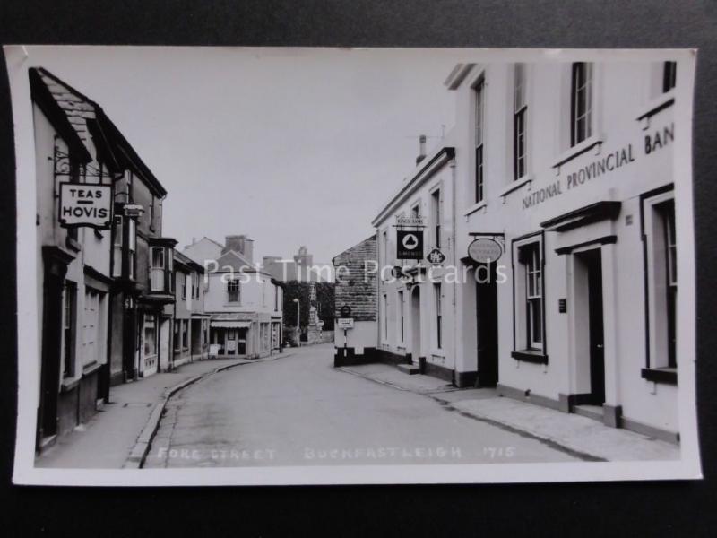 Devon: BUCKFAST LEIGH - FORE STREET c1950's RP Pub by K.E.Ruth, Ashburton