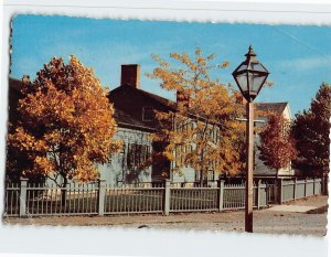 Postcard Fall Scene Foster-Tufts House Genesee Country Village New York USA