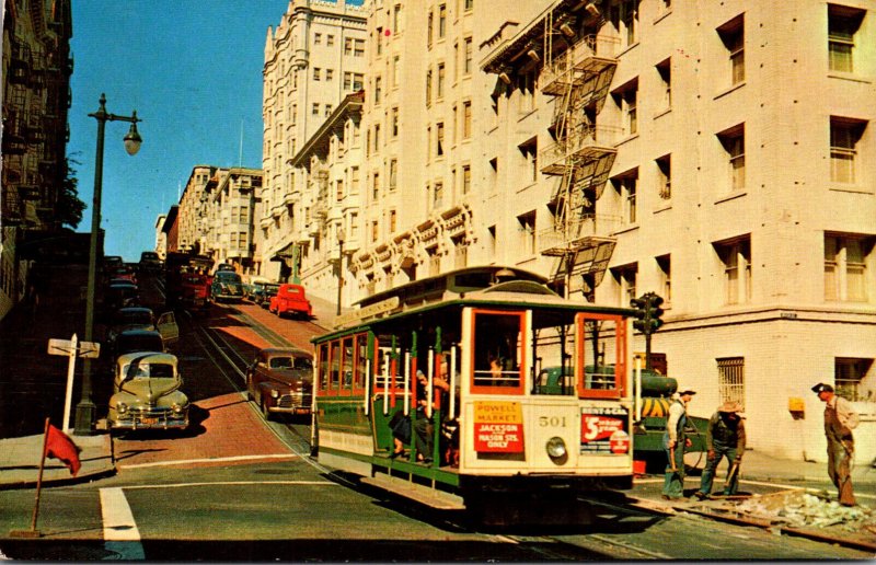 California San Francisco Cable Car #501 1957