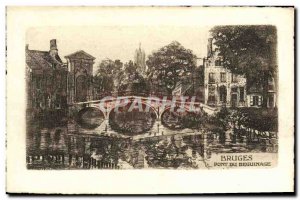 Postcard Old Bridge Beguinage of Bruges