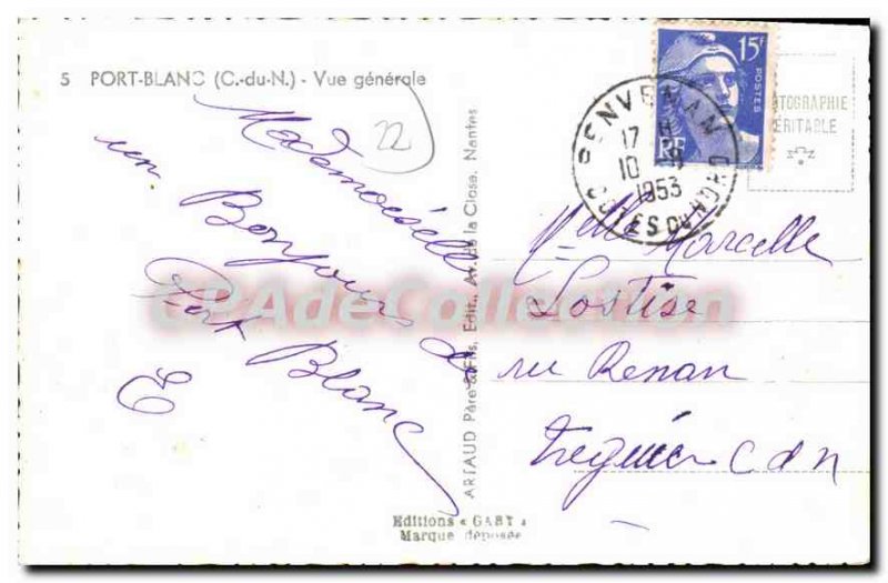 Postcard Old PORT-WHITE