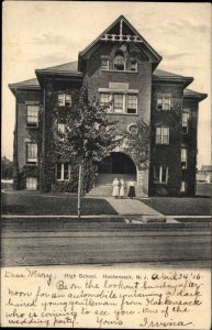 Hackensack NJ High School c1905 Vintage Postcard