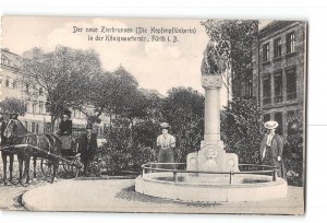 Furth Bavaria Germany Postcard 1907-1915 Der neue Zierbrunnen New Fountain