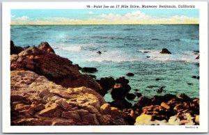 Point Joe On 17 Mile Drive Monterey Peninsula California Rock Formation Postcard