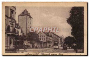 Old Postcard Mainz Rheinstrasse Rh eisetnez Turm