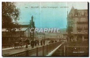 Old Postcard Belfort Strategic Bridge Les Halles