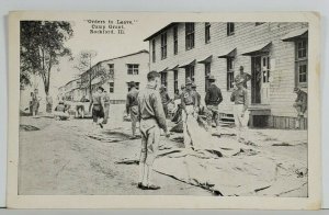 Rockford Illinois Camp Grant WW1 Era, Orders to Leave Postcard P15