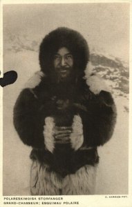 denmark, GREENLAND GRØNLAND, Polar Eskimo, Great Hunter (1931) Postcard