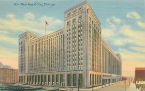 Chicago IL 1933 New Post Office Linen Postcard Postmarked 1944