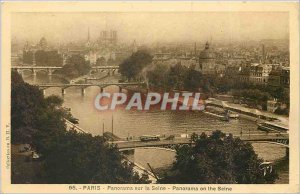 Old Postcard PARIS Panorama on the Seine