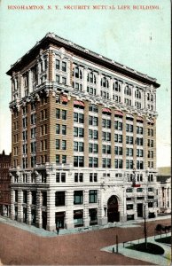 Vtg 1909 Security Mutual Life Building Binghamton New York NY Postcard