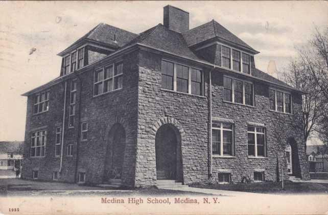 Medina High School - Albany High School glued to back - New York State