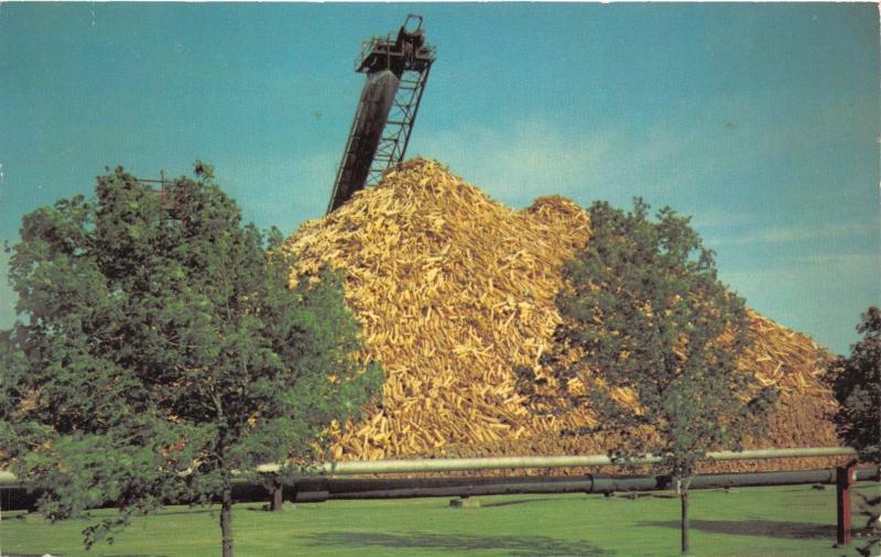 BROOKLYN NOVA SCOTIA~BOWATER MERSEY PULP & PAPER MILL~BLOCK PILES POSTCARD