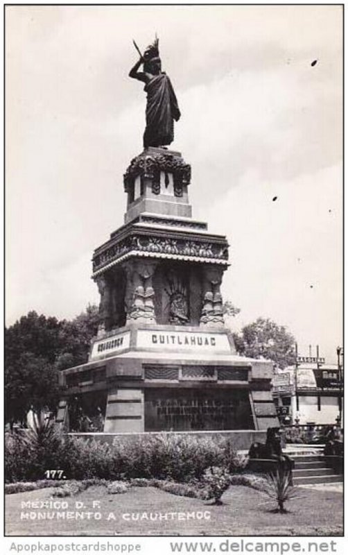 Mexico Mexxico City Monumento A Cuauhtemoc Real Photo