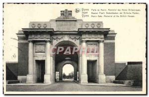 Postcard Old leper Meenen Poort Gedenteeken Britsche der Helden