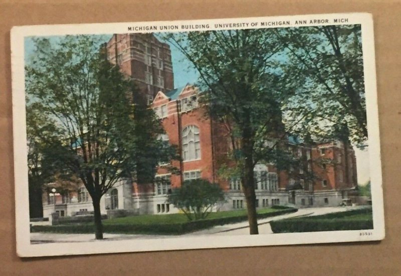 VINT .01 PC 1936 USED - MICHIGAN UNION BLDG., UNIVERSITY OF MICHIGAN, ANN ARBOR