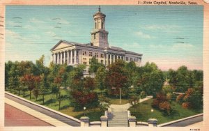 Vintage Postcard 1942 State Capitol Fireproof Building Nashville Tennessee TN