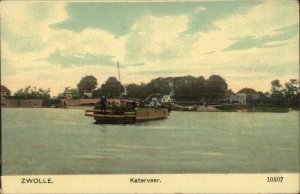 Netherlands Ferry Boat Katerveer - ZWOLLE c1910 Postcard