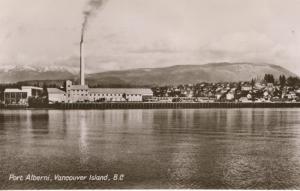 BS&W Sawmill Port Alberni BC Vancouver Island Real Photo Postcard E6