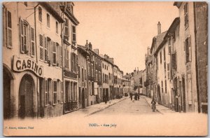 TOUL - Rue Joly France Casino Street View and the Buildings Antique Postcard