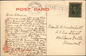 Columbus Mississippi MS Tombigbee River Bridge c1910 Postcard