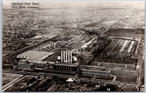 Highland Park Plant Ford Motors Company Michigan Power Wire Plant View Postcard