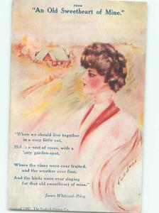 Divided-Back PRETTY WOMAN Risque Interest Postcard AA8139