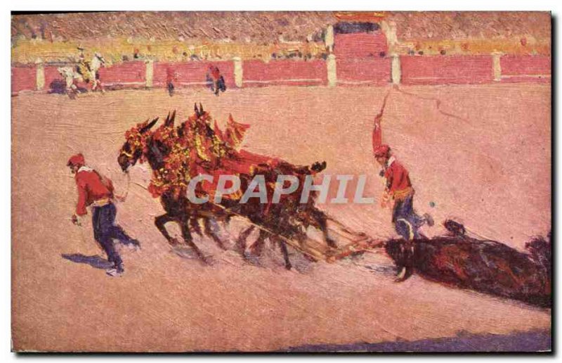 Old Postcard Bullfight Bullfight Bertuchi