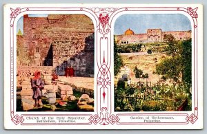 Church of the Holy Sepulcher  Bethlehem  Palestine Postcard  1909