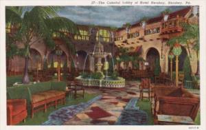 Pennsylvania Hershey Colorful Lobby Of Hotel Hershey 1952 Curteich
