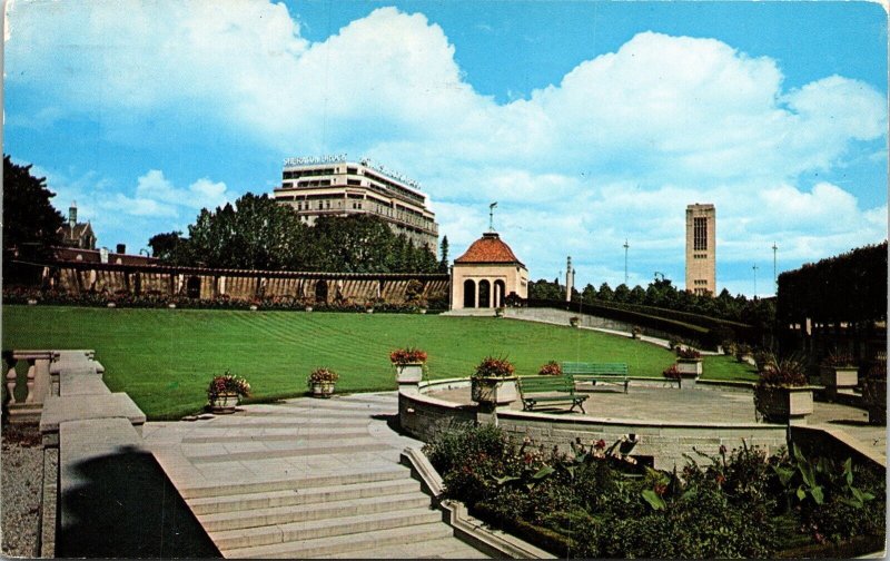 Oakes Gardens Niagara Falls Ontario Canada Postcard PM Cancel WOB Note  