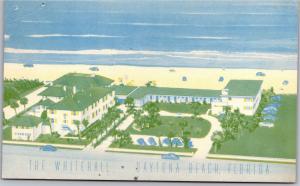 The Whitehall,Beachfront Motel Hotel Daytona Beach FL c1952 Vintage Postcard L04