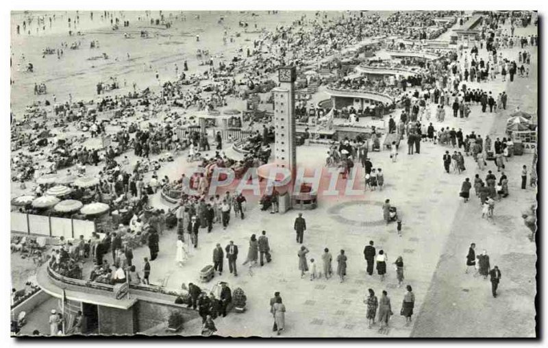 Old Postcard Ostend View of the Beach