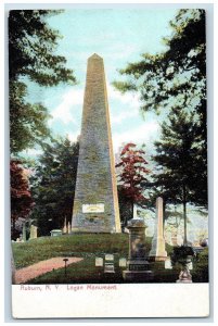 c1912's Logan Monument Auburn New York NY Unposted Postcard