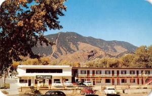 Manitou Springs Colorado Foothills Lodge Street View Vintage Postcard K54206