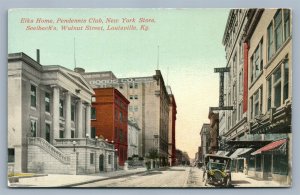 LOUISVILLE KY ELKS HOME PENDENNIS CLUB NY STORE WALNUT STREET ANTIQUE POSTCARD