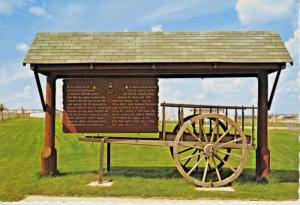 Red River Cart Swift Current SK Saskatchewan Sask. Battleford Trail Postcard D22